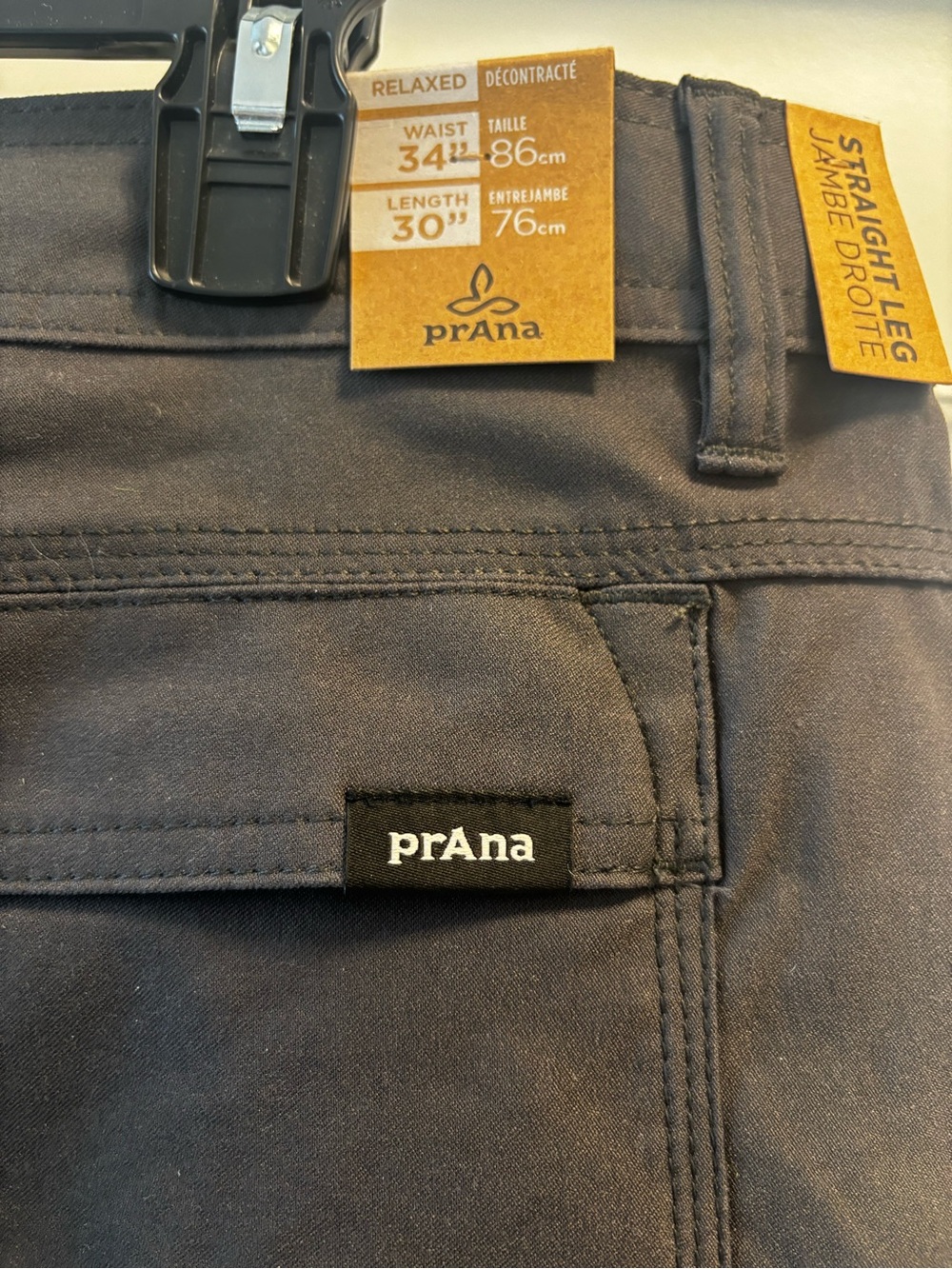Prana Men's Straight Leg Pants in Charcoal Gray